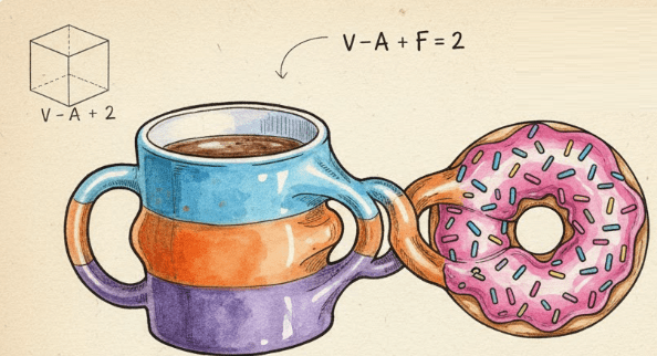 xícara, donut, topologia